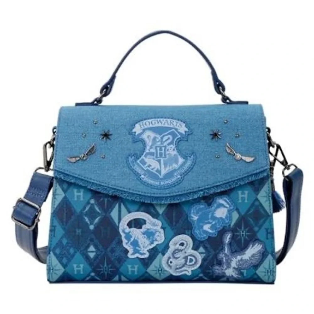 NWT Harry Potter Hogwarts Blue Denim Crossbody Bag